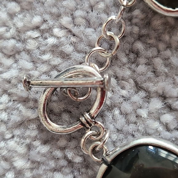 TRÏBE Black & Silver Statement Bracelet NWT - Picture 2 of 5